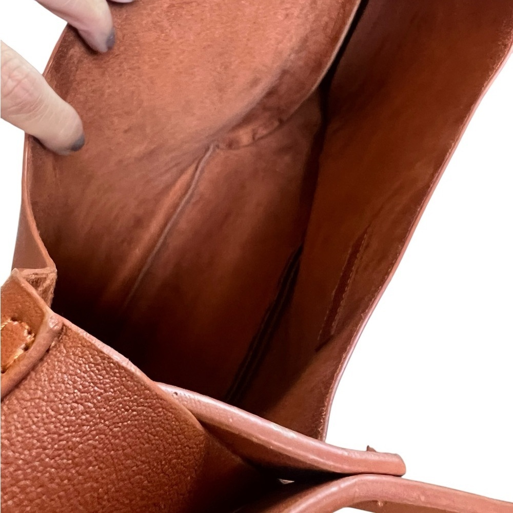 Neiman Marcus Brown Hobo Genuine Leather Shoulder Bag - Picture 5 of 9